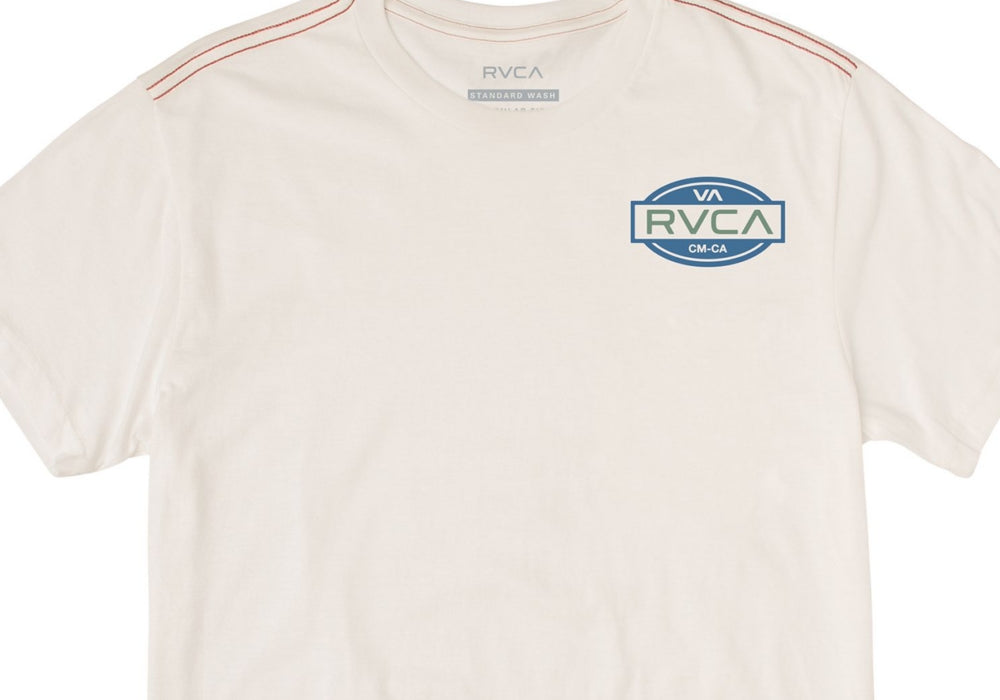 RVCA Men's Balance Seal Screen T-shirt White Size 2XL