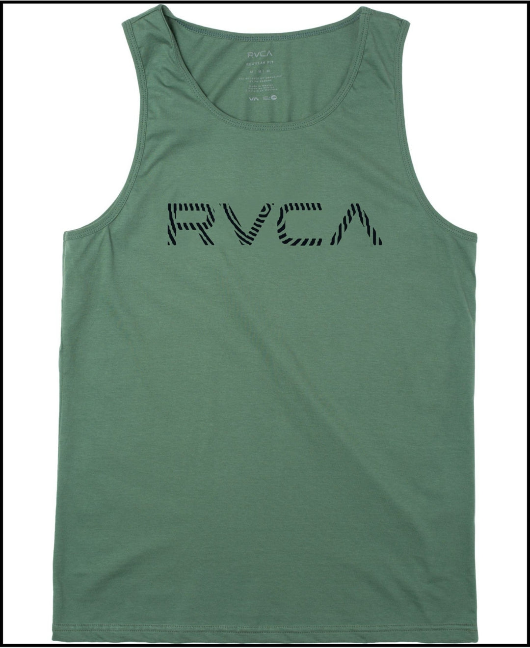 RVCA Men's Radar Tank Screen T-Shirt Green Size XX-Large