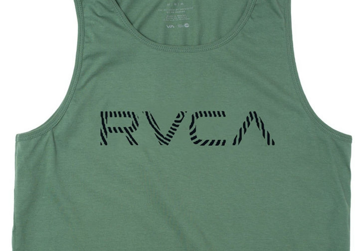 RVCA Men's Radar Tank Screen T-Shirt Green Size XX-Large