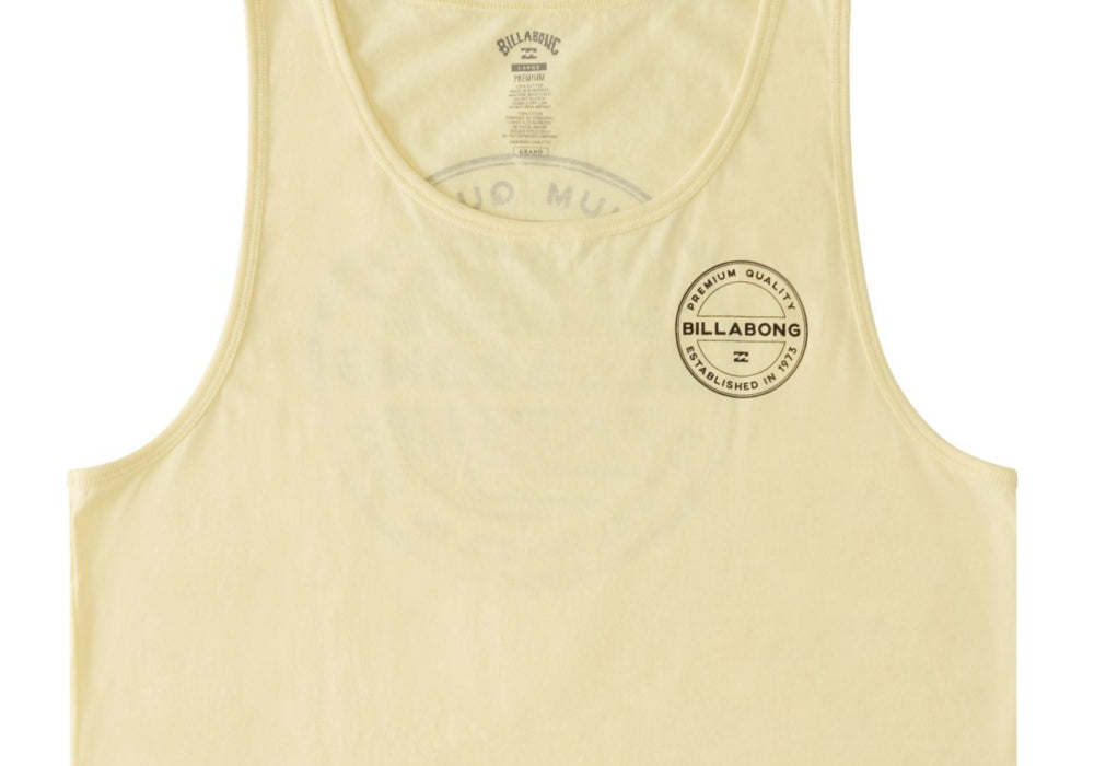 Billabong Men's Rotor Tank Top Yellow Size XX-Large