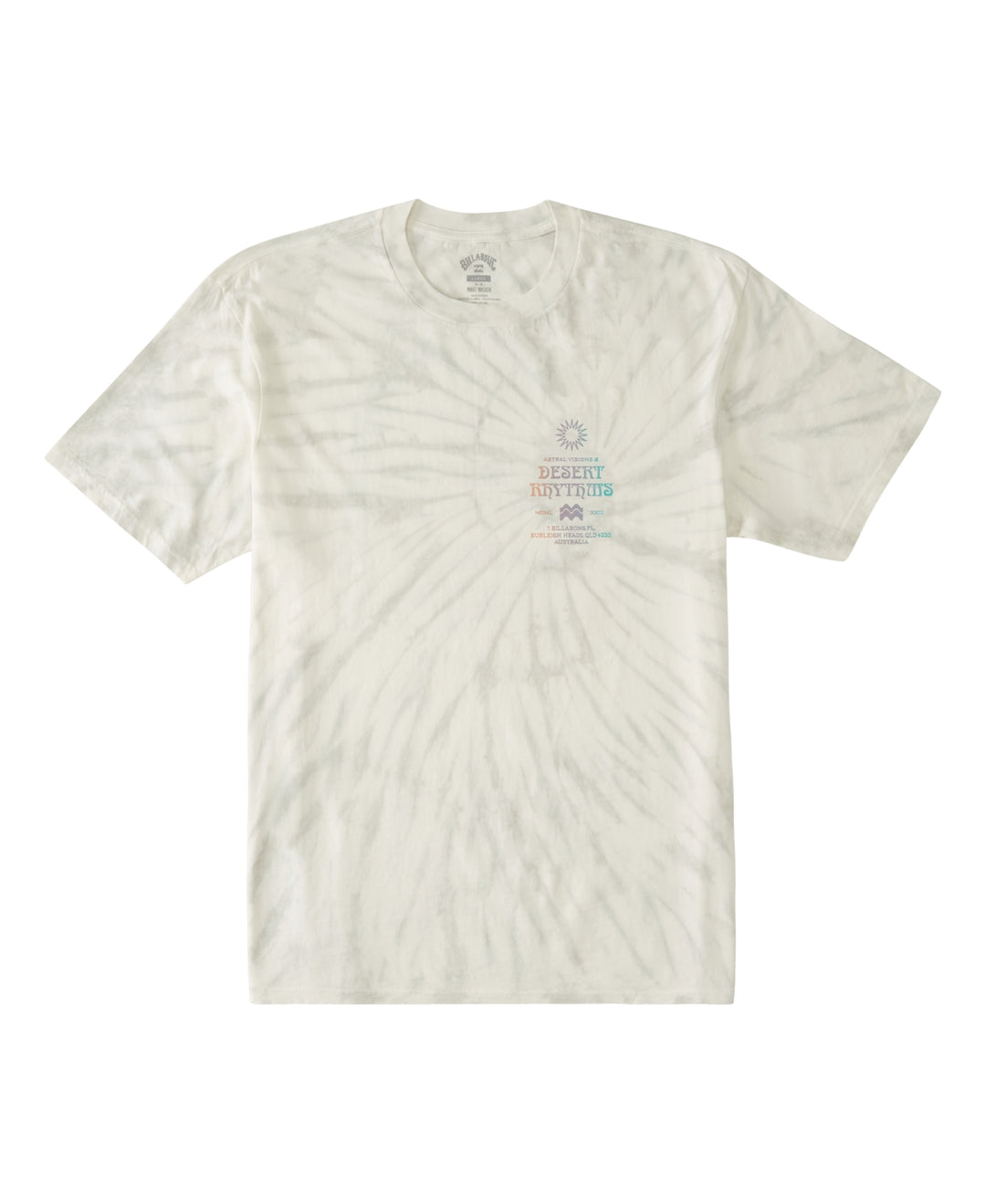 Billabong Men's Sun Short Sleeves Tie Dye T-shirt White Size Small