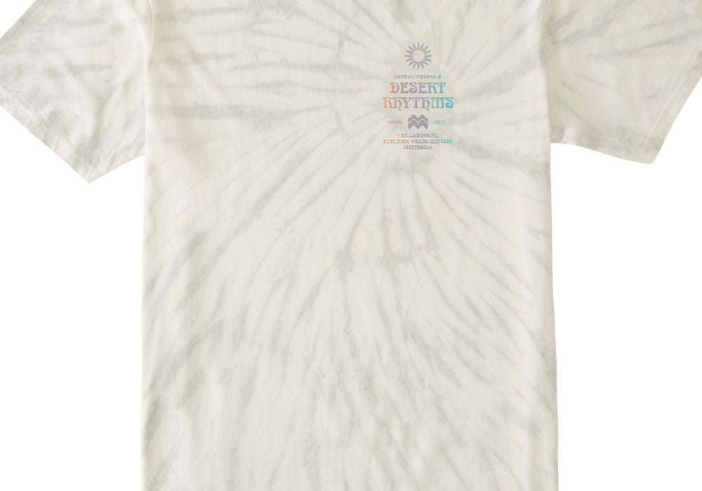 Billabong Men's Sun Short Sleeves Tie Dye T-shirt White Size Small