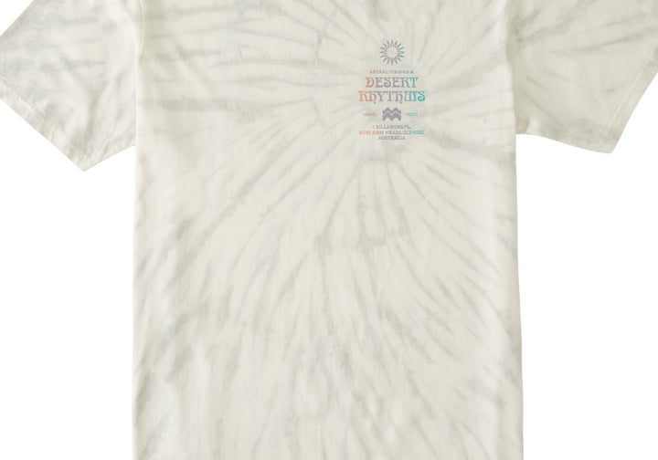 Billabong Men's Sun Short Sleeves Tie Dye T-shirt White Size Small