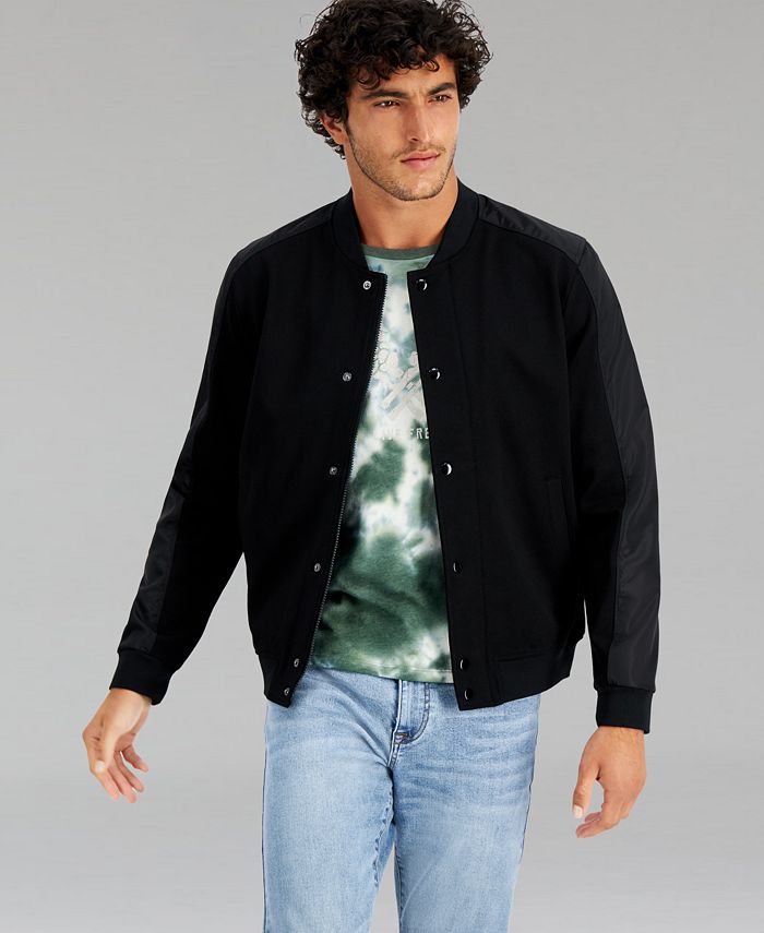 And Now This Men's Raglan Bomber Jacket Black Size X-Large