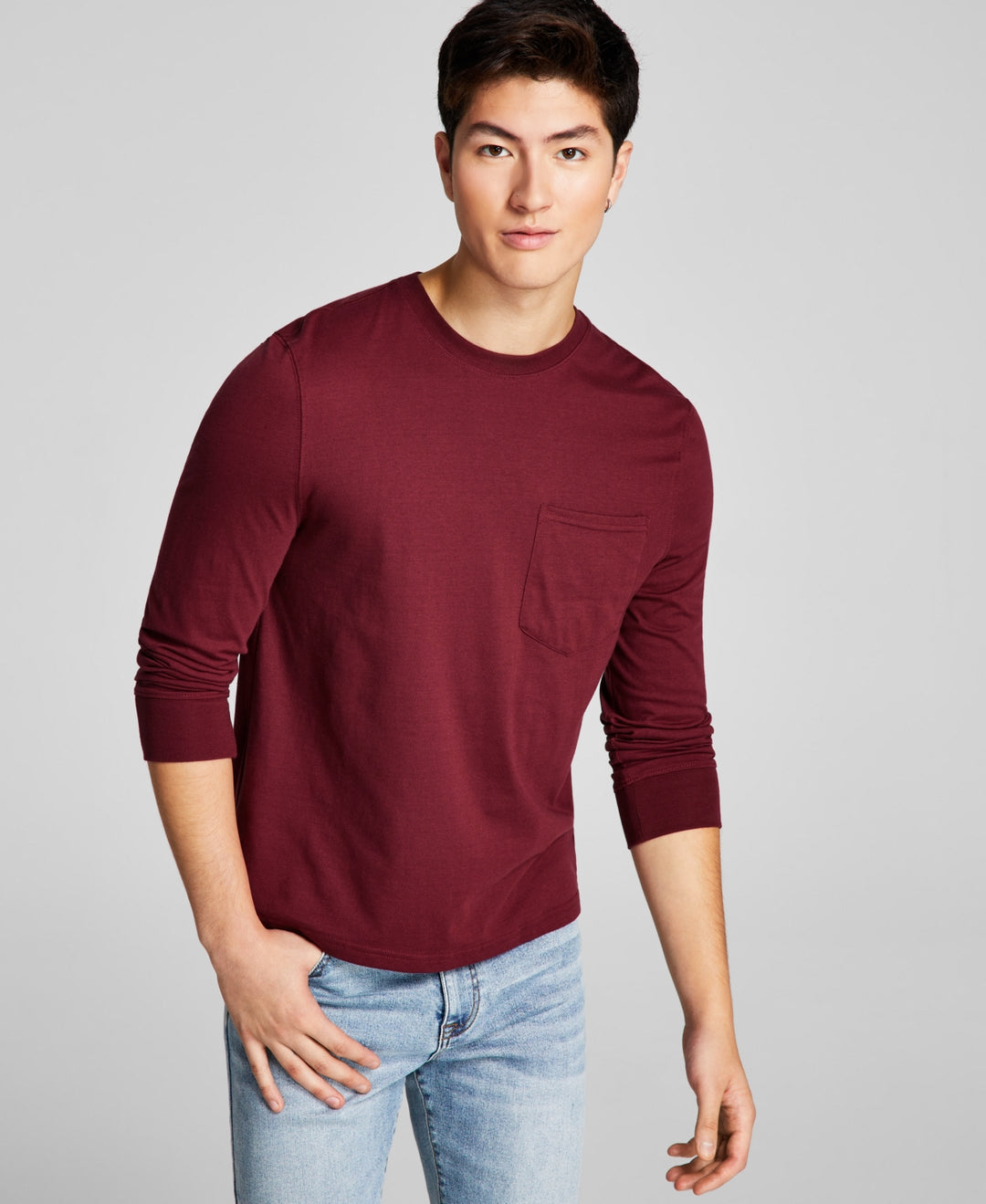 And Now This Men's Pocket Long Sleeve T-Shirt Red