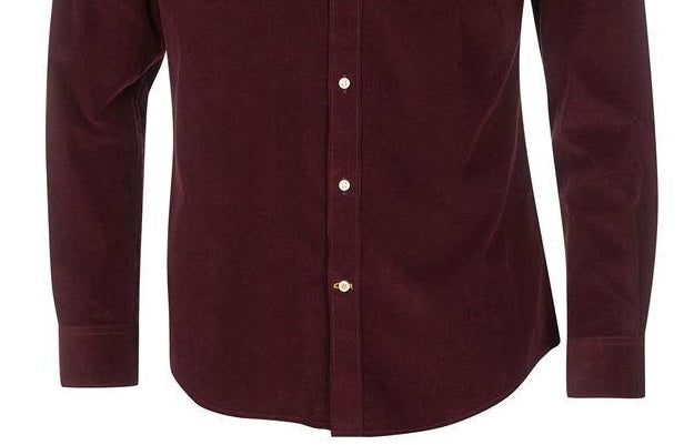 Barbour Men's Ramsey Tailored Fit Corduroy Shirt Red Size Small