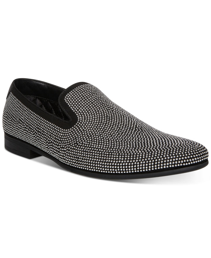 Steve Madden Men's Mezmoryz Stud Smoking Slipper Black/silver Size 7M