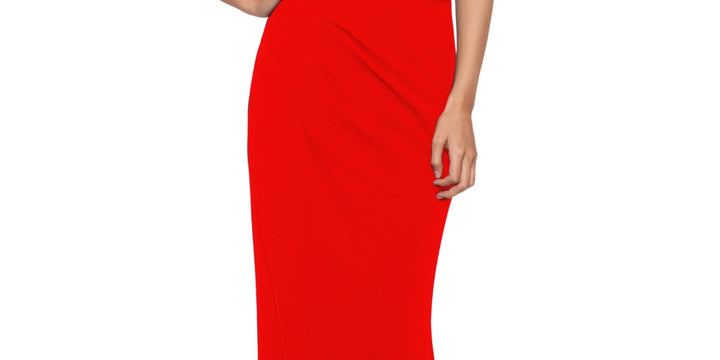 Betsy & Adam Women's One Shoulder Cutout Gown Red Size 4