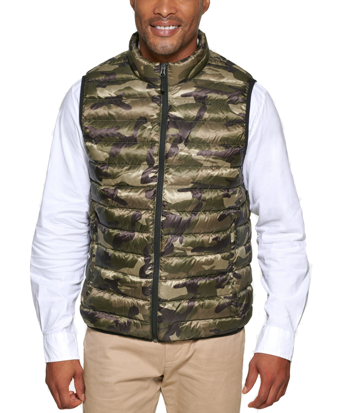 Club Room Men's Down Packable Vest Green Size Medium