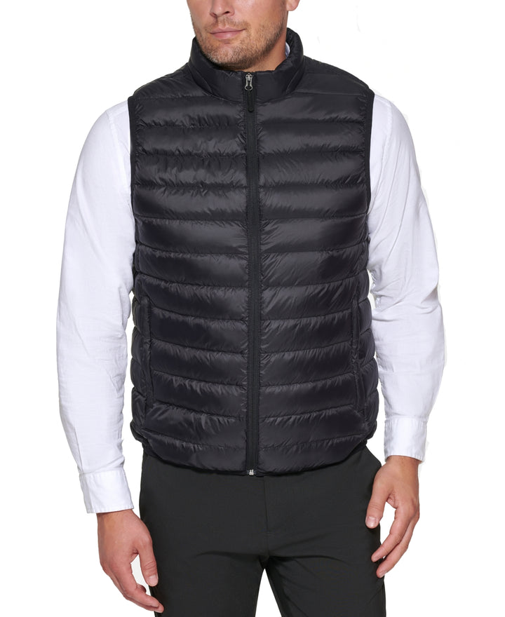 Club Room Men's Down Packable Vest Black Size Small