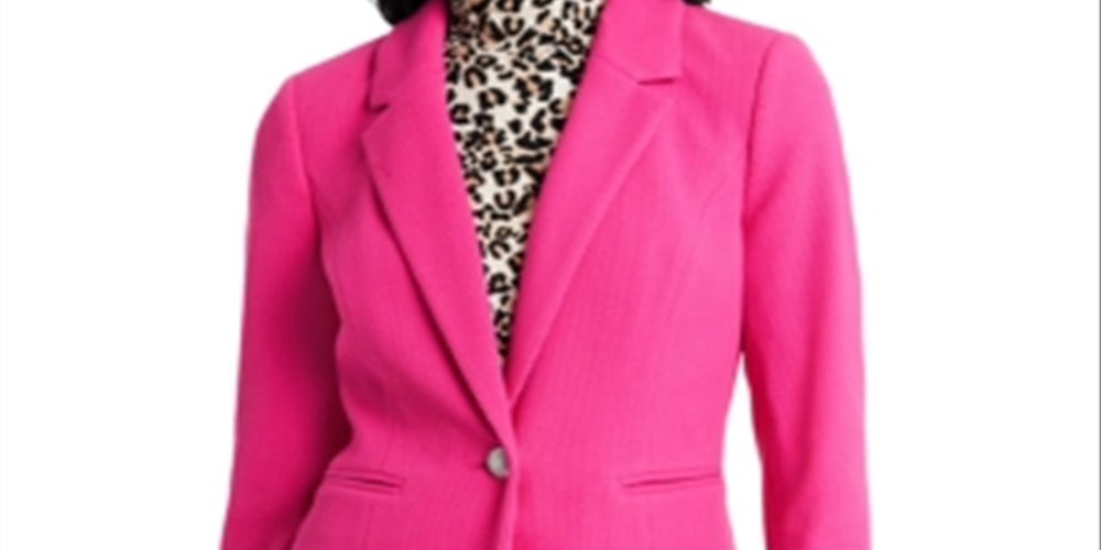 Riley & Rae Women's Harlow Striped Lining Blazer Pink