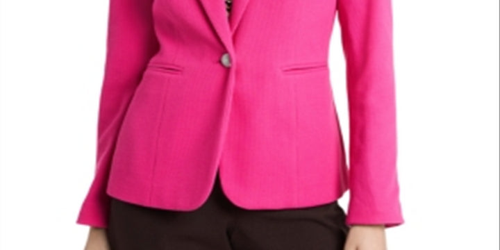 Riley & Rae Women's Harlow Striped Lining Blazer Pink