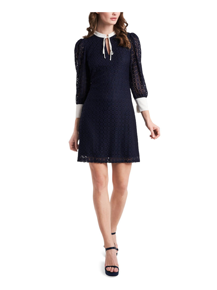 Riley & Rae Leyla Lace Dress Preppy Navy Blue Size L