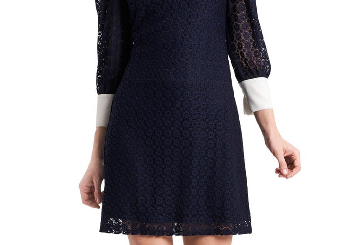 Riley & Rae Leyla Lace Dress Preppy Navy Blue Size L