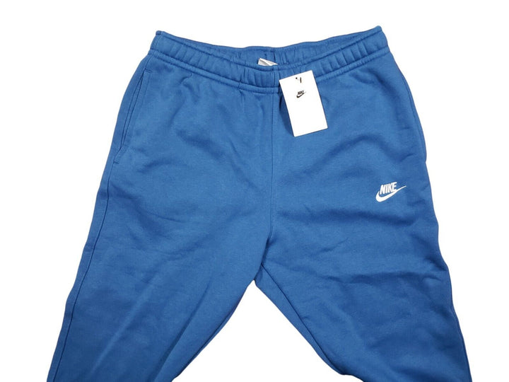 Nike Sportswear Men's Club Pocket Fleece Joggers in Dark Marina Blue/White Size Medium