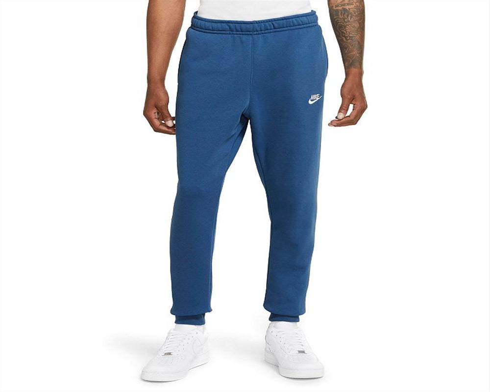 Nike Sportswear Men's Club Pocket Fleece Joggers in Dark Marina Blue/White Size Medium
