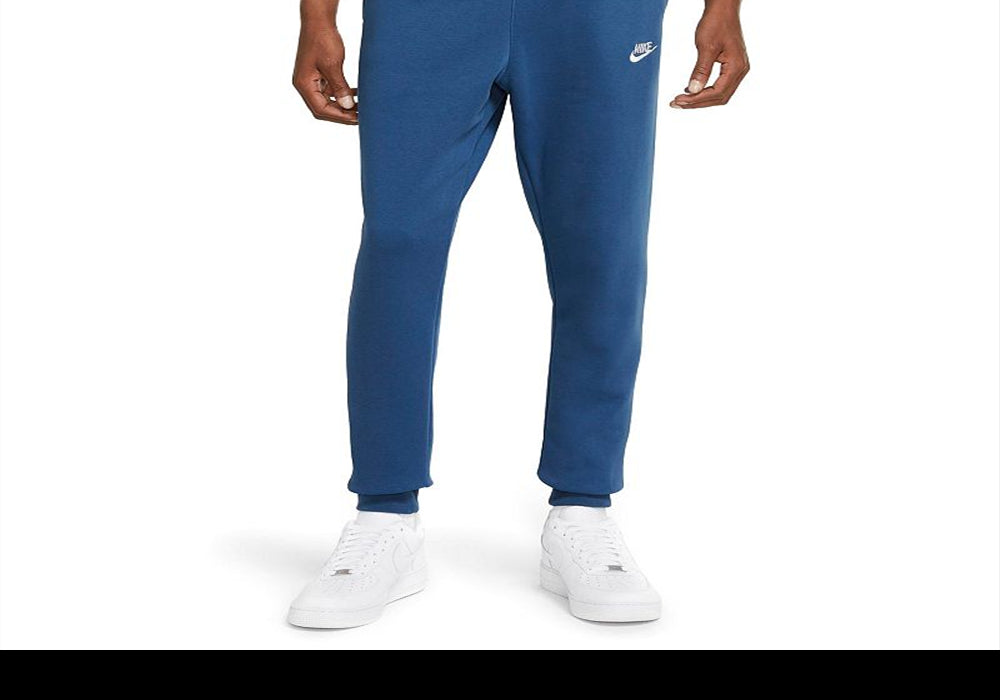 Nike Sportswear Men's Club Pocket Fleece Joggers in Dark Marina Blue/White Size Medium
