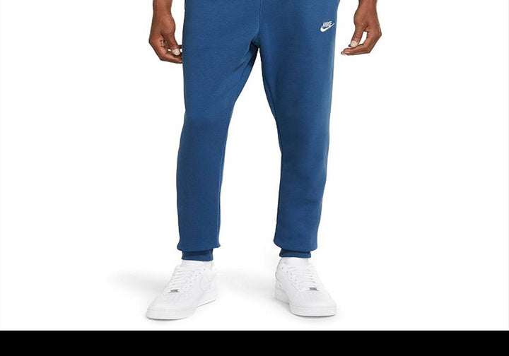Nike Sportswear Men's Club Pocket Fleece Joggers in Dark Marina Blue/White Size Medium