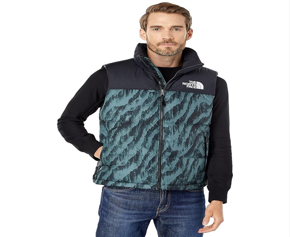 The North Face Printed 1996 Retro Nuptse Vest Green Size XL