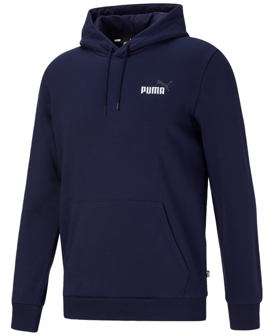 Puma Men's Embroidered Logo Hoodie Blue Size XX-Large