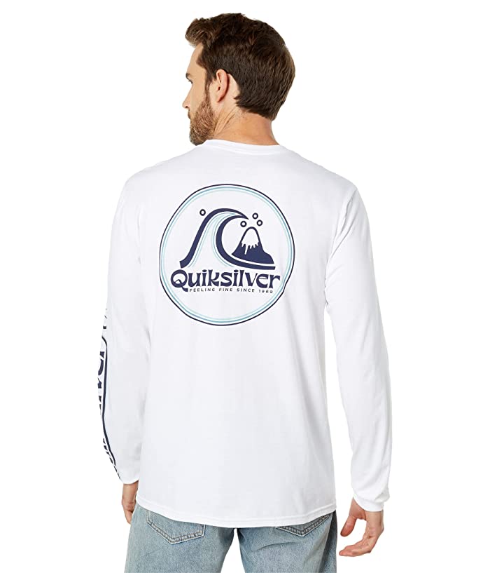 Quiksilver Men's Rolling Circle MU1 T-shirt White Size Small