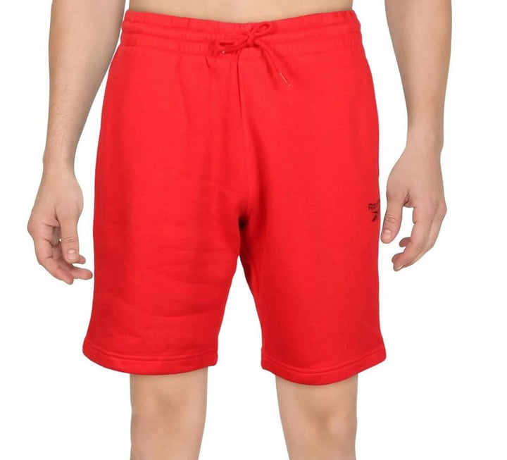 Reebok Men's Identity Regular Fit Logo Print Sweat Shorts Red Size Medium