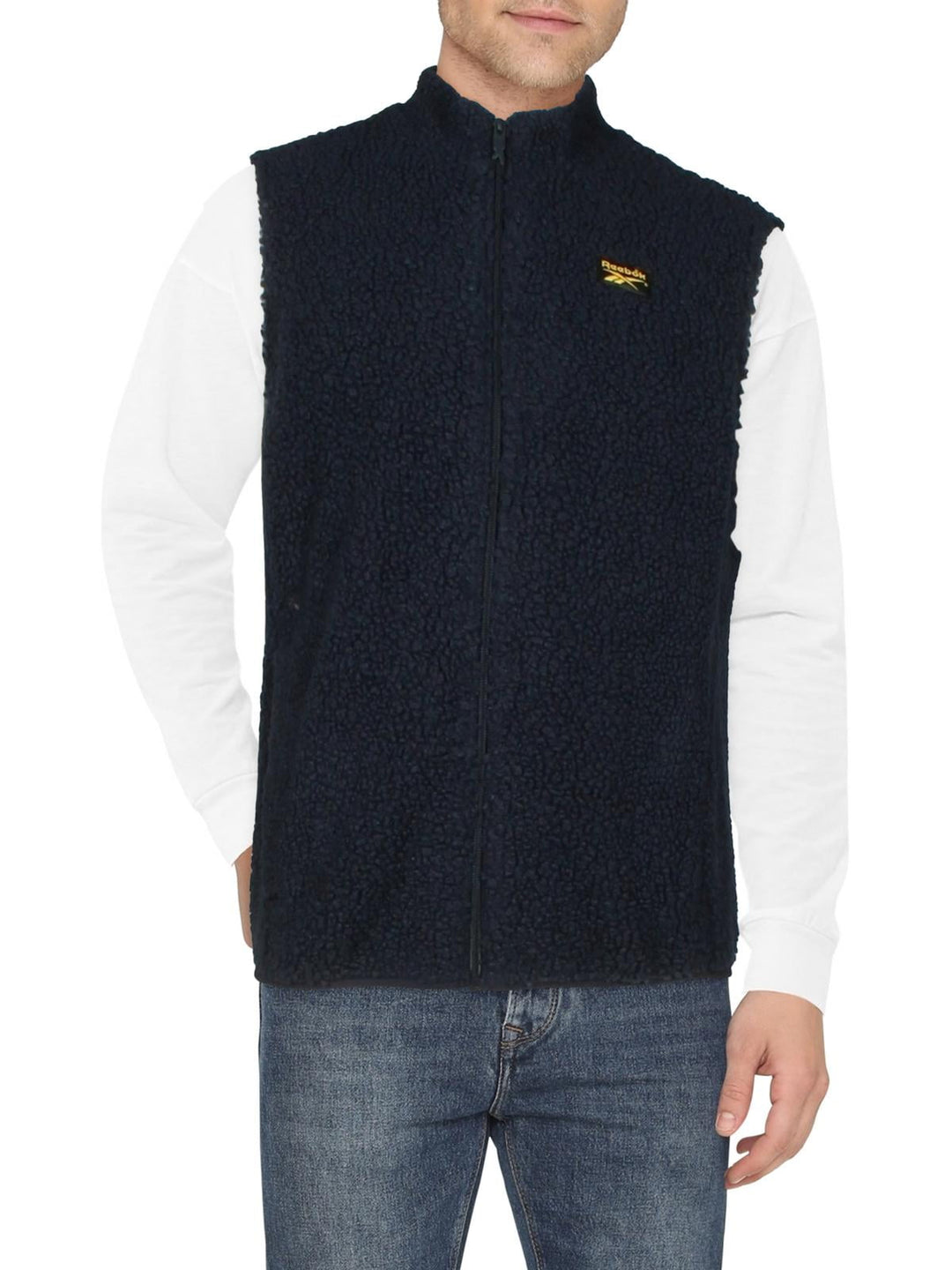 Reebok Mens Sherpa Reversible Vest Blue Size S