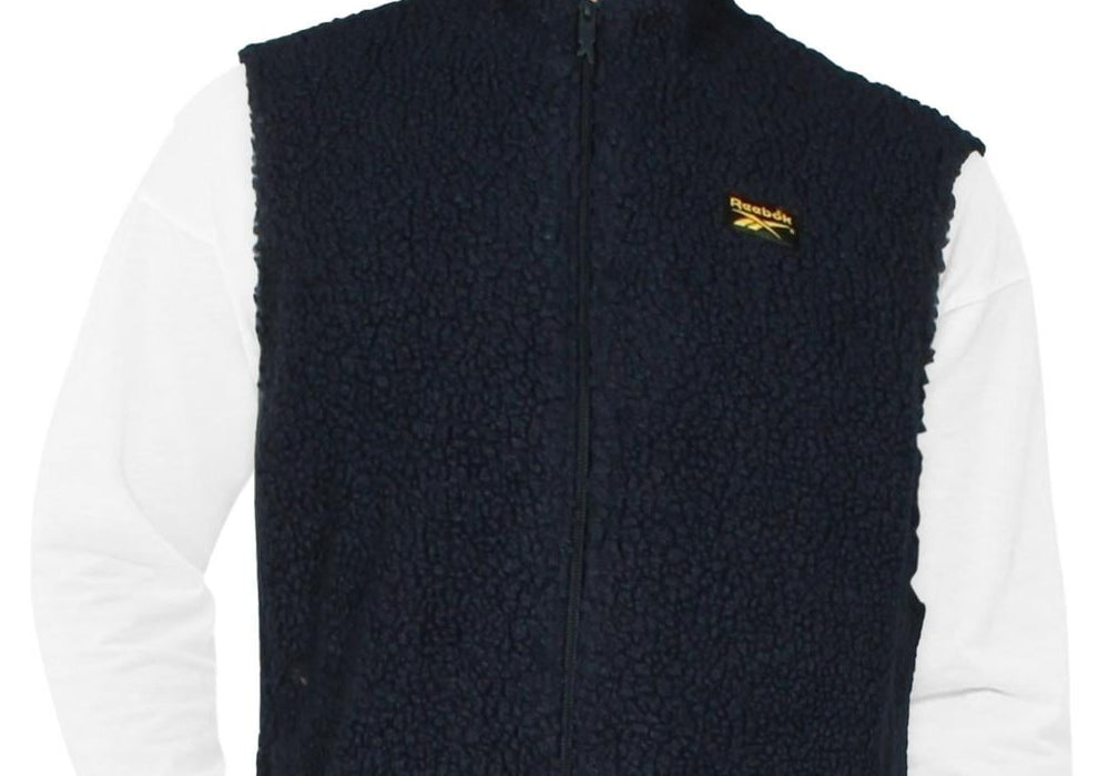 Reebok Mens Sherpa Reversible Vest Blue Size S