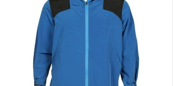 Lacoste Men's Lightweight Short Windbreaker Jacket Blue Size X-Large