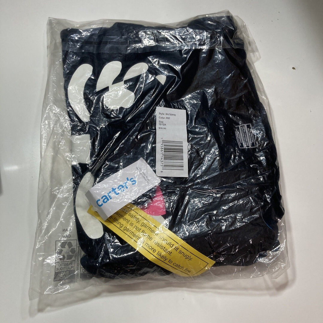 Carter's Girls Halloween Skeleton Pajama Set Size 12