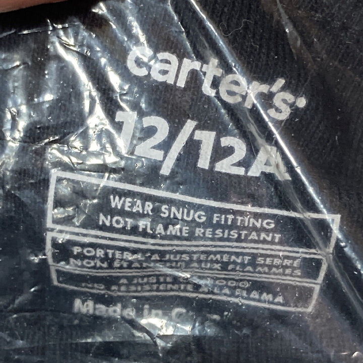 Carter's Girls Halloween Skeleton Pajama Set Size 12