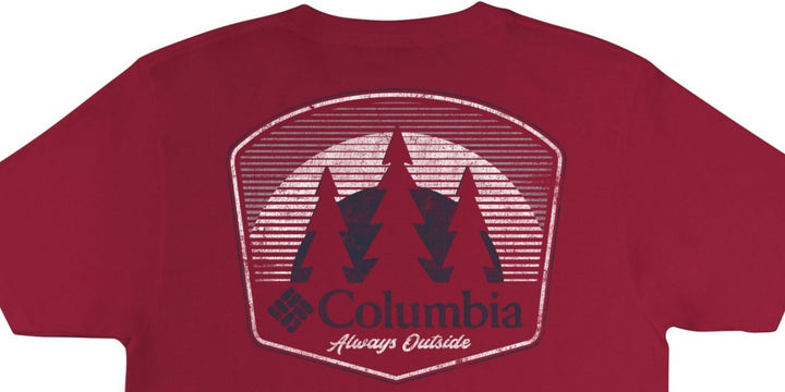 Columbia Men's Fade Graphic T shirt Red Size Medium