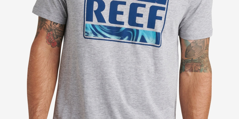 Reef Men's Bengal Graphic T-shirt Gray Size XL