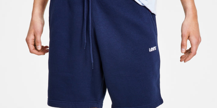 Levi's Men's Seasonal Relaxed Fit Elastic Waistband Sweatshorts Blue Size Medium