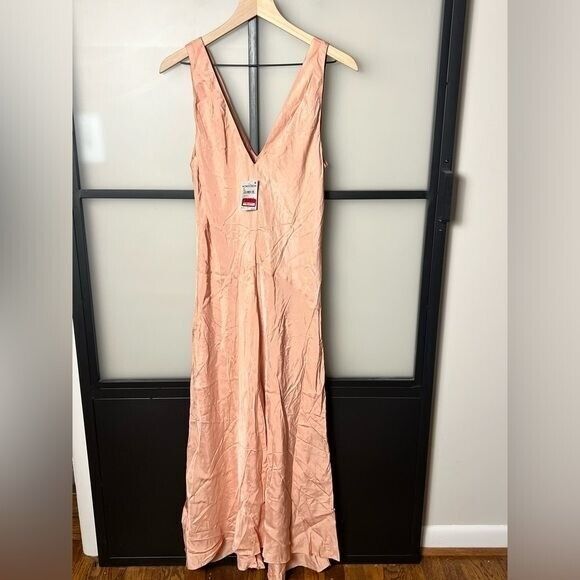 FRAME Savannah Sleeveless Maxi Dress in Pink Clay , Size Medium