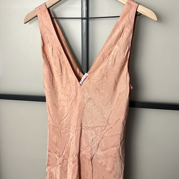 FRAME Savannah Sleeveless Maxi Dress in Pink Clay , Size Medium