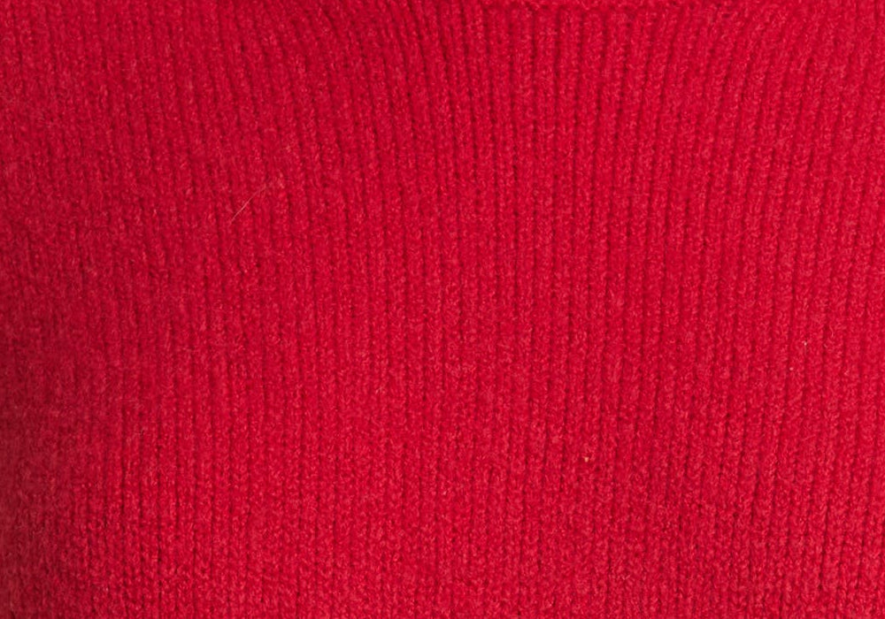 RE/DONE Womens Wool Blend Slim Turtleneck Sweater Red