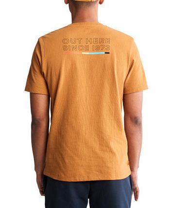 Timberland Men's Outdoor Archive Short Sleeve Graphic T-Shirt Yellow Size X-Large