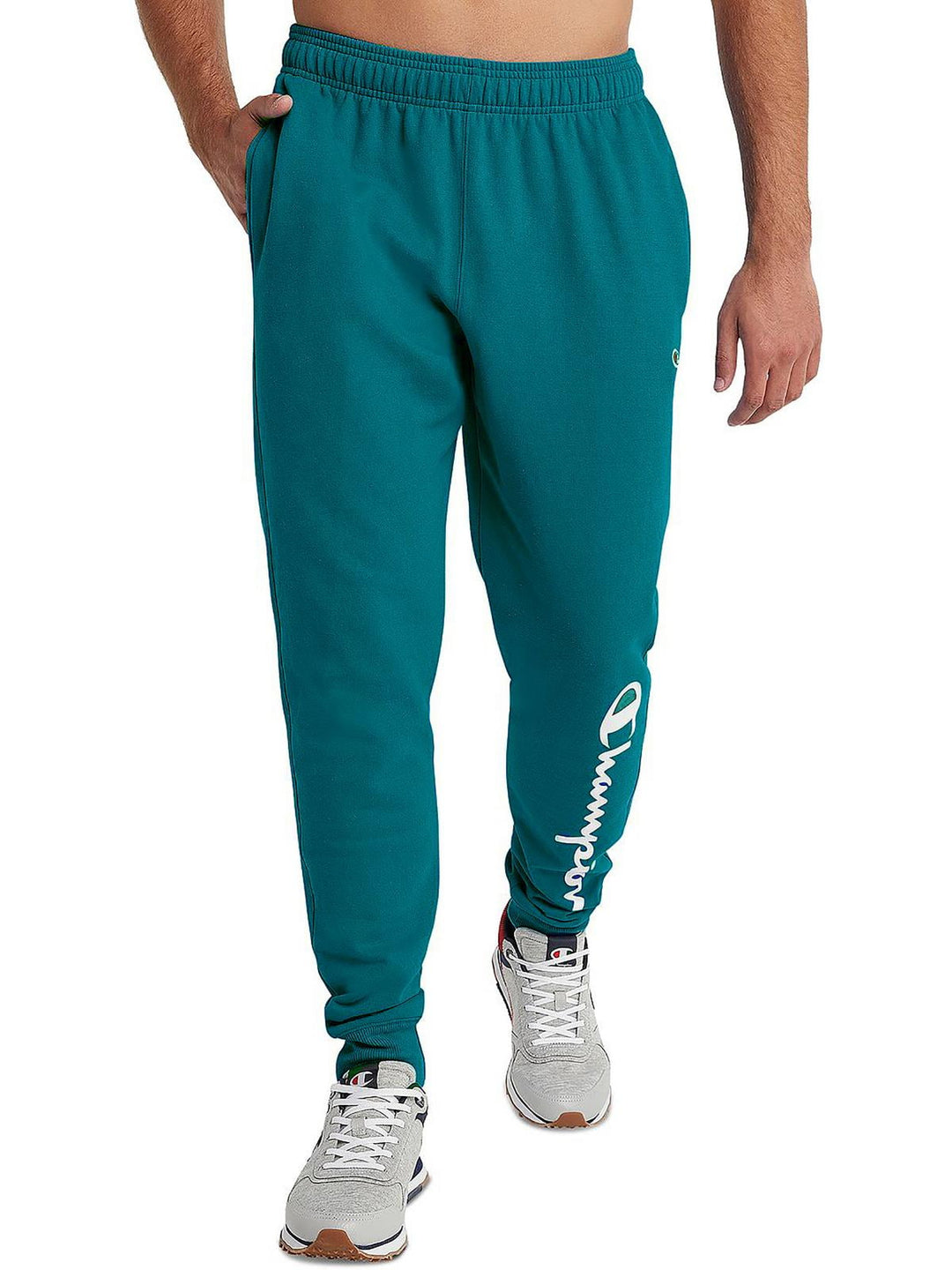 Champion Men's Powerblend Graphic Fleece Joggers Green Size XX-Large