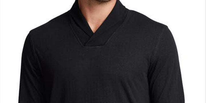 Ralph Lauren Men's Shawl Collar Sleep Sweatshirt in Polo Black Size Large