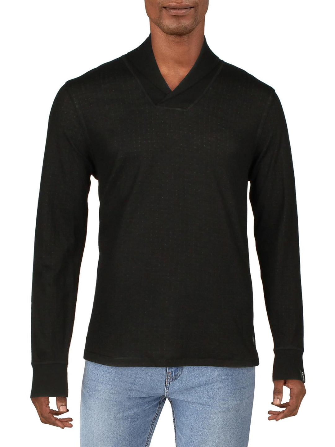 Ralph Lauren Men's Mens Pullover Shawl Neck Sleep Shirt Black Size X-Large