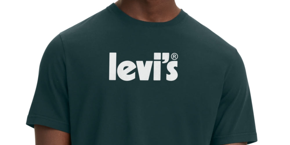 Levi's Mens Relaxed Logo Graphic T Shirt Green Size XX-Large