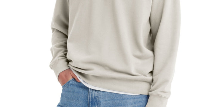 Levi's Men's Relaxed Fit Fleece Sweatshirt Beige Size XX-Large