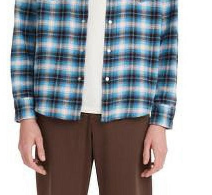 Levi's Men's Classic Standard Fit Western Shirt Blue Size X-Large