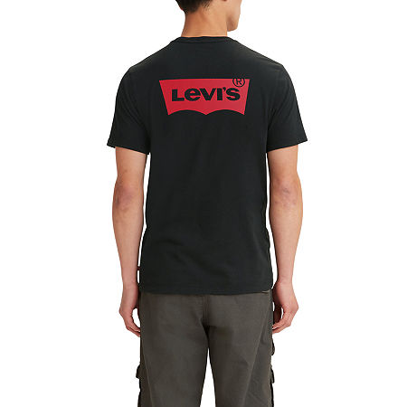 Levi's Men's Standard Fit Batwing Logo Graphic T-Shirt Black Size Medium