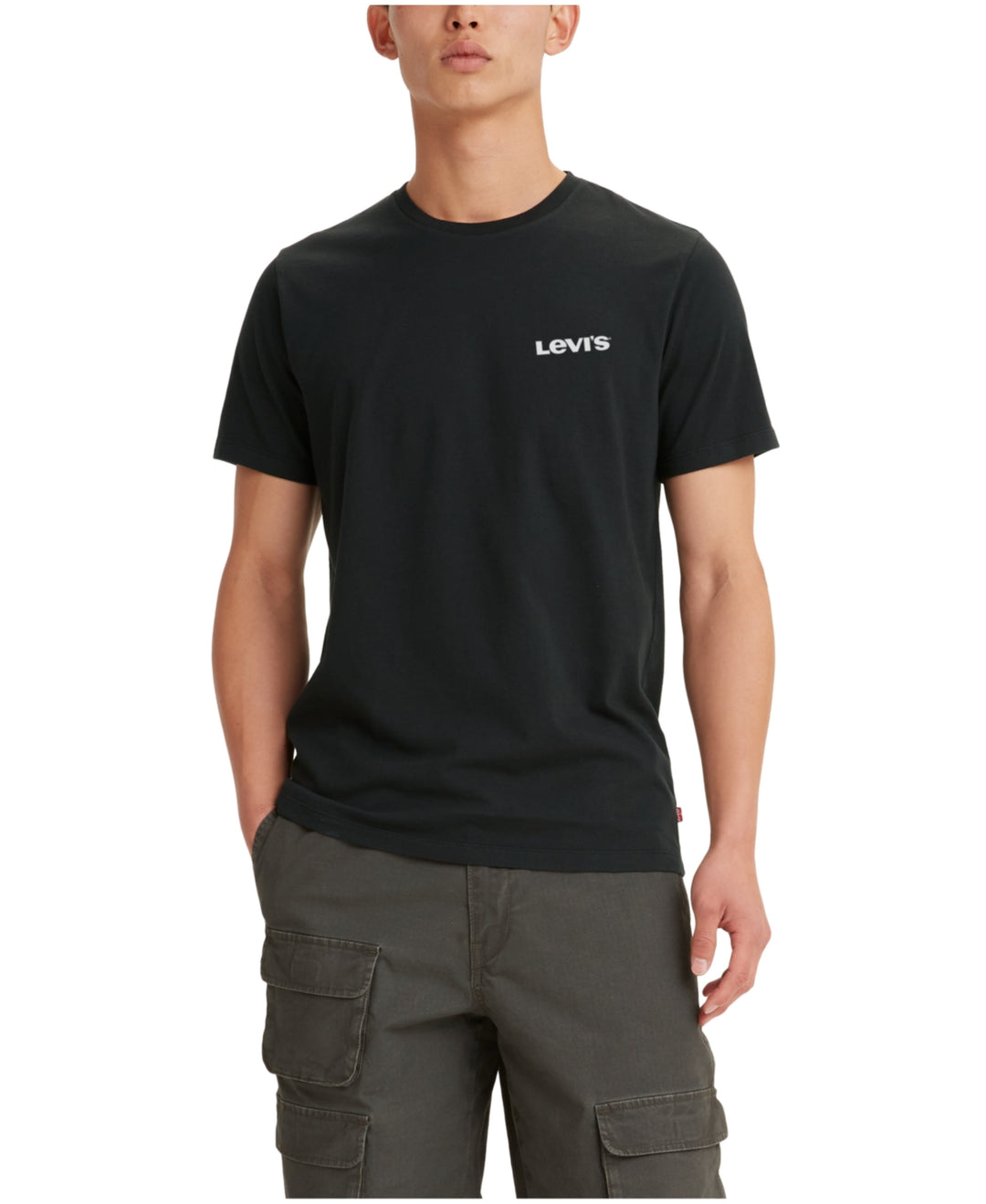 Levi's Men's Standard Fit Batwing Logo Graphic T-Shirt Black Size Medium