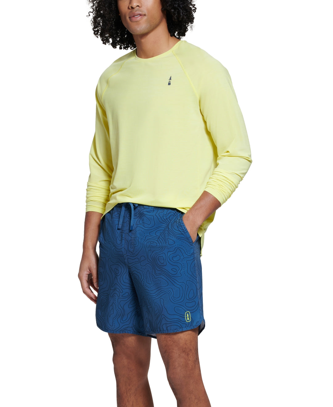 Bass Outdoor Men's Fitness Long Sleeve Shirts Yellow