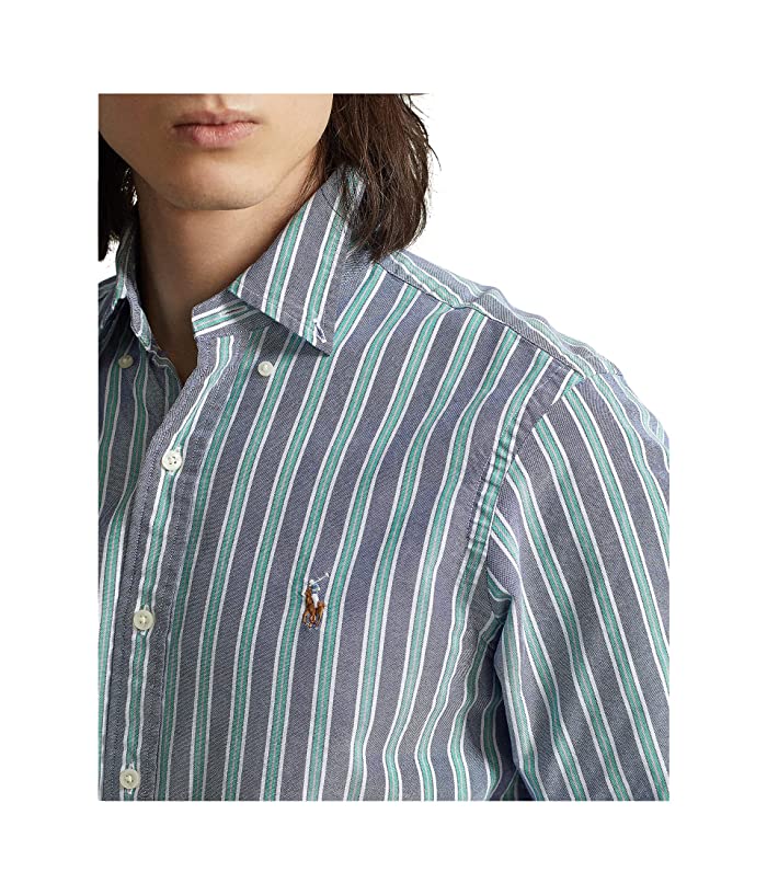 Ralph Lauren Men's Classic Fit Striped Oxford Shirt Blue Size X-Large