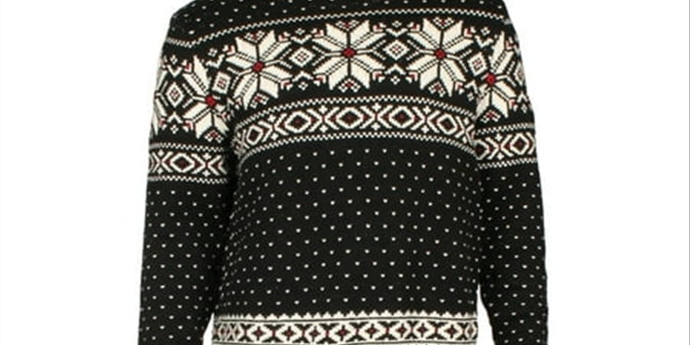Ralph Lauren Men's Pullover Fair Isle Crewneck Sweater Black Size XX-Large