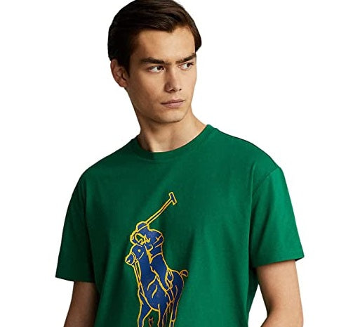 Ralph Lauren Men's Classic Fit Big Pony Jersey T-Shirt Green Size Medium